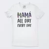 Playera Blaca Mujer Mamá All Day