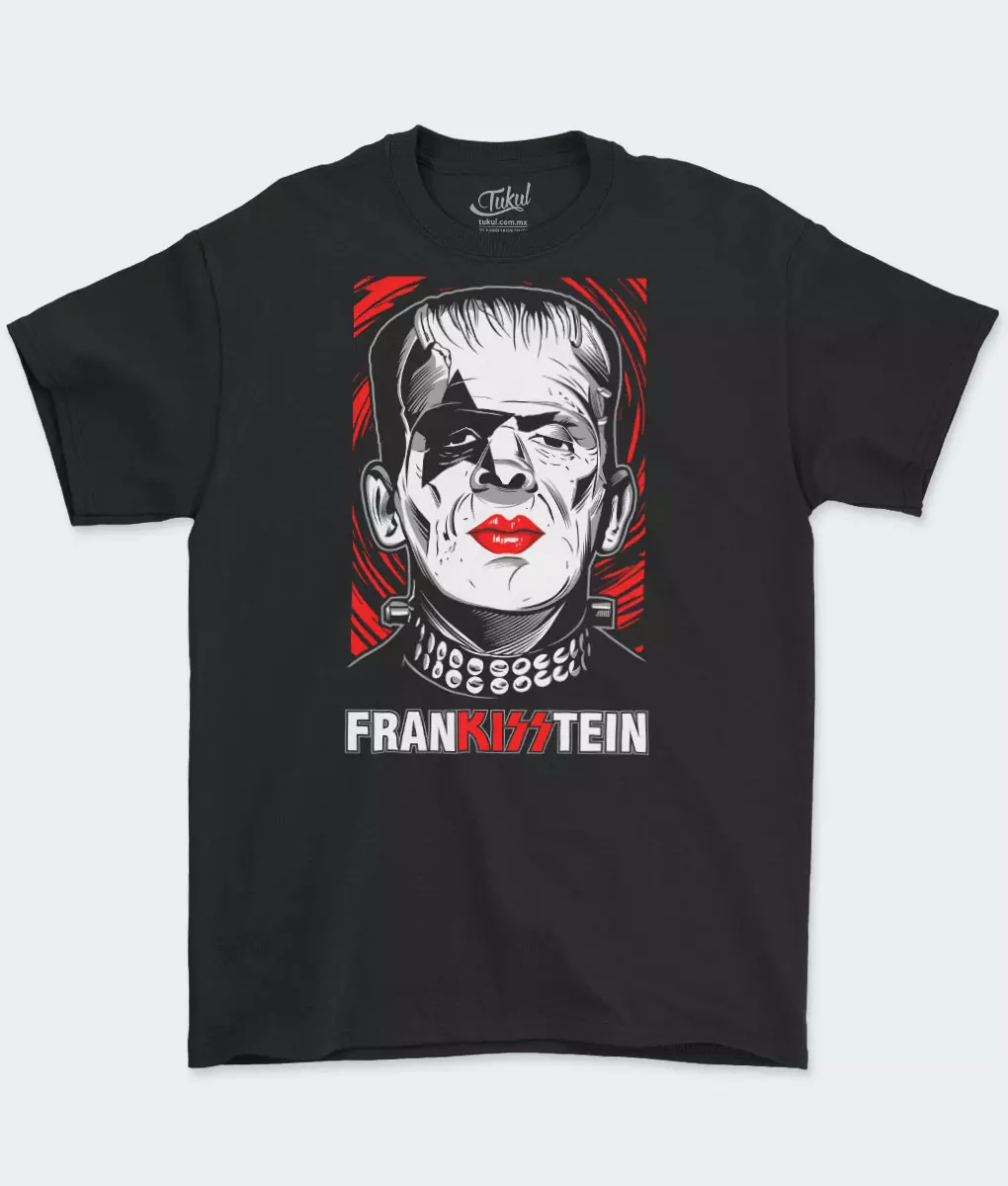 Playera Negra Hombre Frankizztein