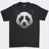 Playera Negra Hombre Panda Metal