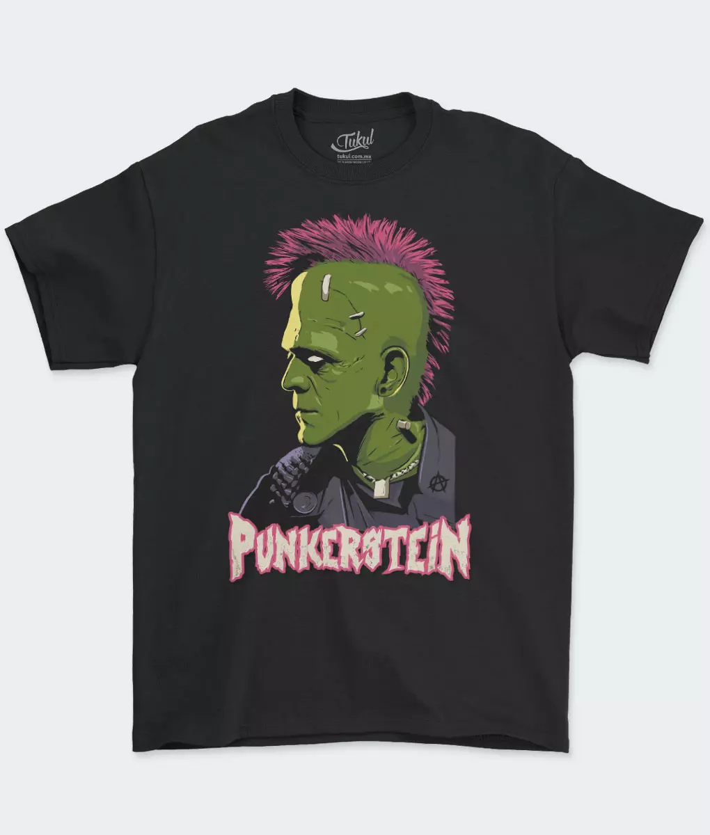 Playera Negra Hombre Punkerstein