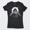 Playera Negra Mujer Monkey Astronaut