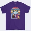 Playera Púrpura Hombre Daddy Shark