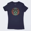 Playera Azul Marino Mujer Skull Bolt