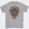 Playera Gris Jaspe Hombre Burning Cobra