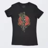 Playera Negra Mujer Snake And Knife