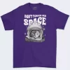 Playera Púrpura Hombre Cat Astronauta