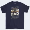 Playera Azul Marino Hombre Awesome Dad