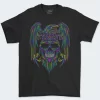 Playera Negra Hombre Calavera Águila