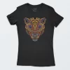 Playera Negra Mujer Mascara Jaguar