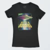 Playera Negra Mujer Alien Magazine