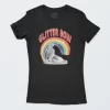 Playera Negra Mujer Glitter Bow