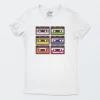 Playera Blanca Mujer Cassettes