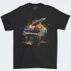 Playera Negra Hombre Piano Colors