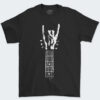 Playera Negra Hombre Rock Guitar