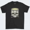 Playera Negra Hombre Skull Drum