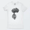 Playera Blanca Mujer Skull Tree