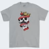 Playera Gris Jaspe Hombre King Skull