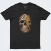 Playera Negra Hombre Lightning Skull