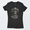 Playera Negra Mujer Traditional Skull